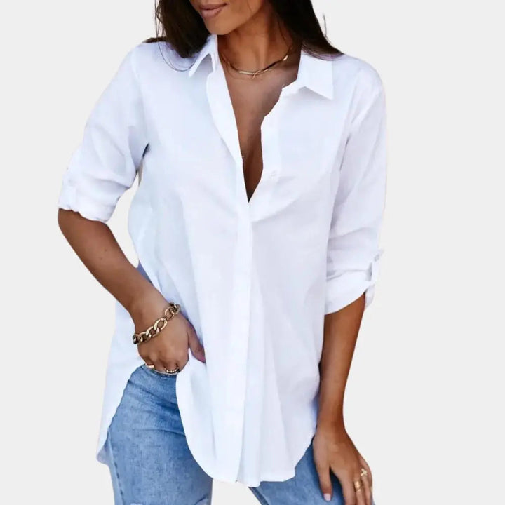 Blouse Chiara pour femmes | Blouse à manches longues avec coupe cintrée & style quotidien élégant