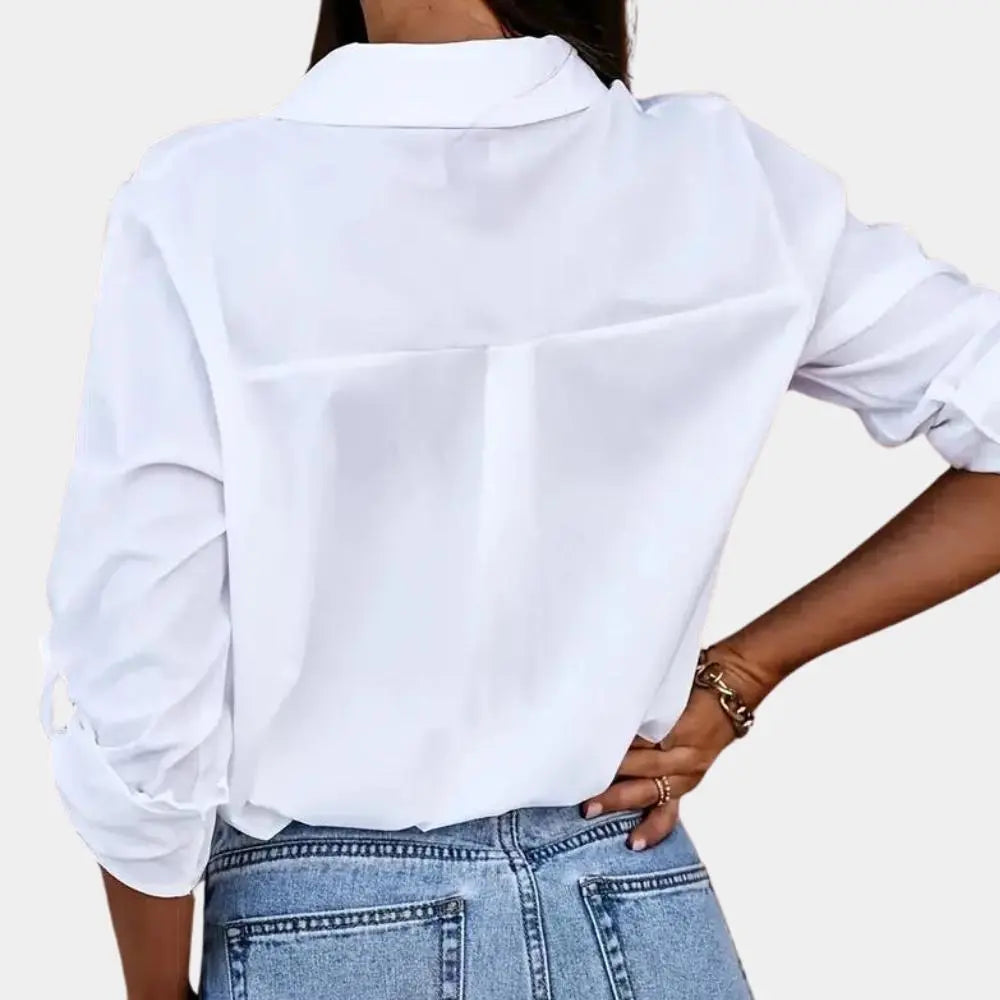 Blouse Chiara pour femmes | Blouse à manches longues avec coupe cintrée & style quotidien élégant