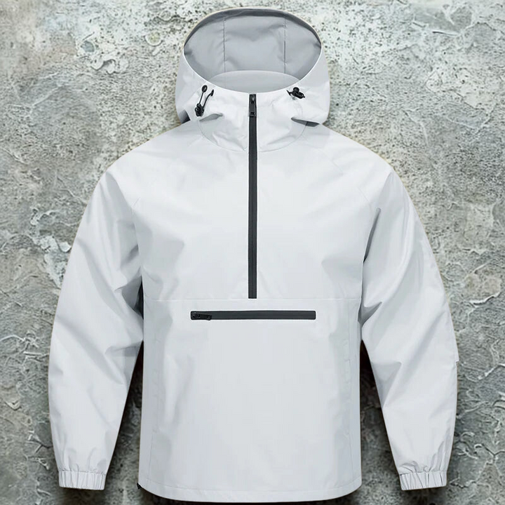 Anorak homme en tissu synthétique | Coupe ample avec capuche réglable