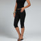 Pantalon longueur genou pour femme | Pantacourt taille haute avec fente latérale | Pantalon court confortable à taille élastique
