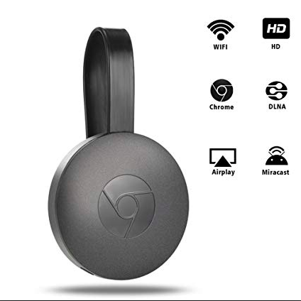 Chromecast Wireless Video Streamer – Streaming HD 1080p, compatibile con Android, iPhone, PC