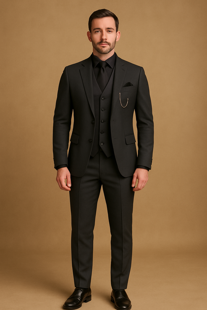 costume d'affaires 3 pièces slim fit - blazer, gilet et pantalon