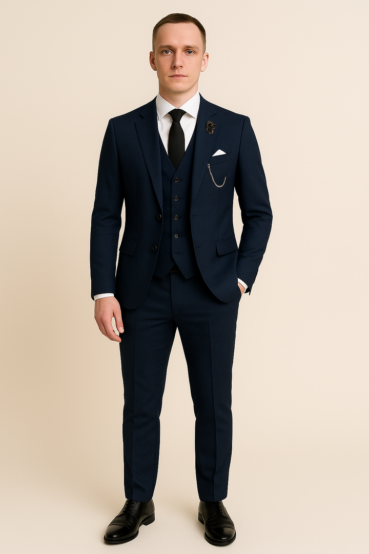 Winston's Finest: sofisticado traje de tres piezas para hombre