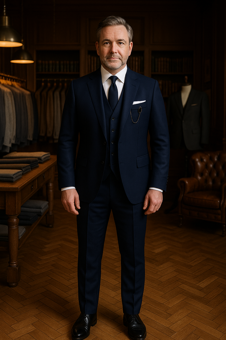 Winston's Finest: sofisticado traje de tres piezas para hombre