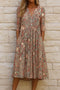 Vestido midi elegante con escote en V