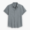Chemise homme - Fermeture par boutons - Mélange respirant de coton et de lin - Coupe régulière - Manches courtes