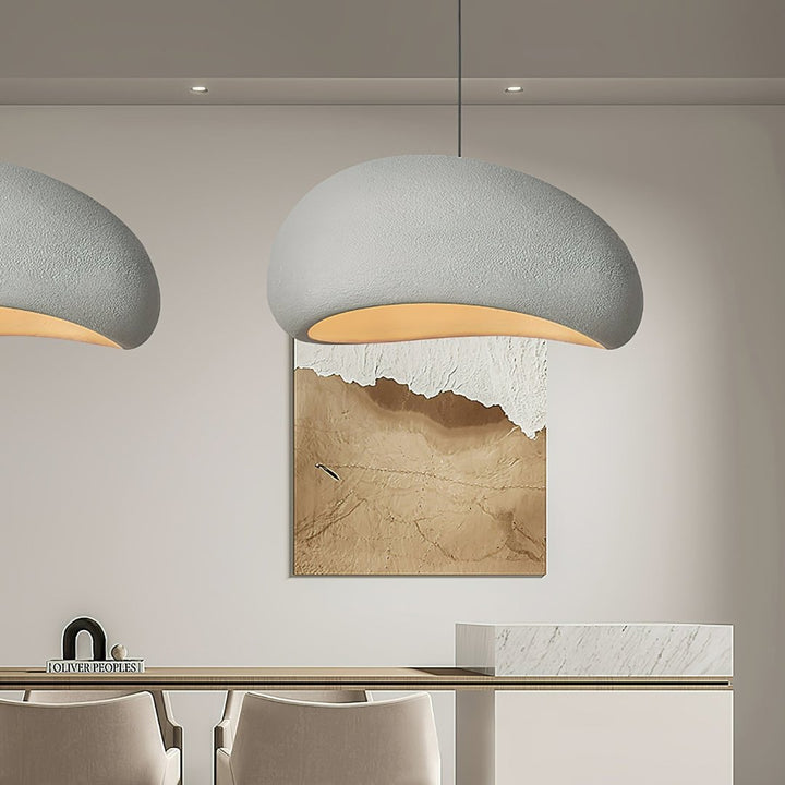 Lâmpada Suspensa Wasabi Bordô | Suspensão Design em Vidro & Metal Regulável
