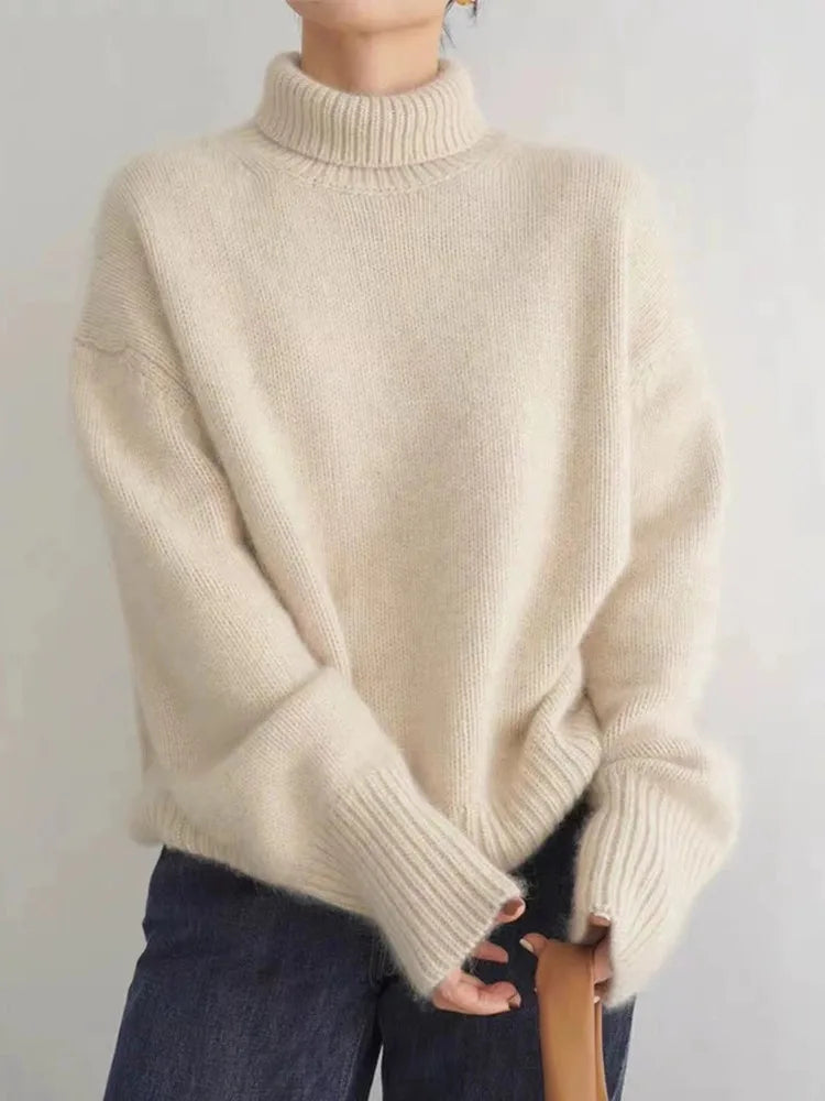Cachemire Chic | Pull Col Roulé en Cachemire Doux et Élégant pour un Style Raffiné