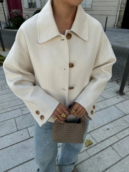 Monika Veste pour femme de Monika | Look oversize avec fermeture à boutons - Elégant & polyvalent