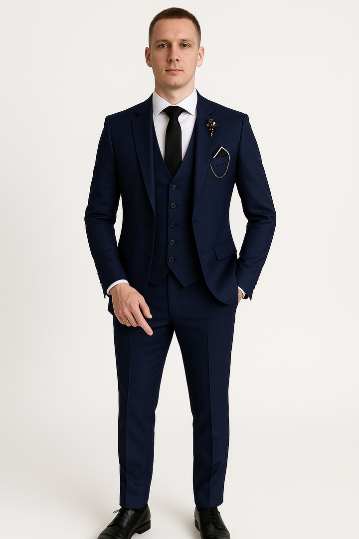Winston's Finest: sofisticado traje de tres piezas para hombre