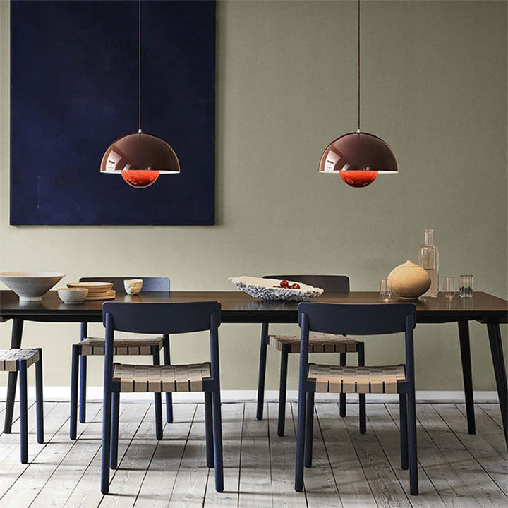 Suspension Auroraglo V2 - Lampe Moderne en Forme de Pot de Fleurs pour Chambre, Éclairage LED, Design Scandinave