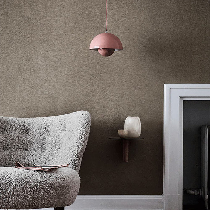 Suspension Auroraglo V2 - Lampe Moderne en Forme de Pot de Fleurs pour Chambre, Éclairage LED, Design Scandinave