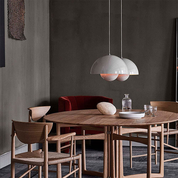 Suspension Auroraglo V2 - Lampe Moderne en Forme de Pot de Fleurs pour Chambre, Éclairage LED, Design Scandinave
