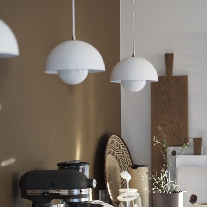 Suspension Auroraglo V2 - Lampe Moderne en Forme de Pot de Fleurs pour Chambre, Éclairage LED, Design Scandinave
