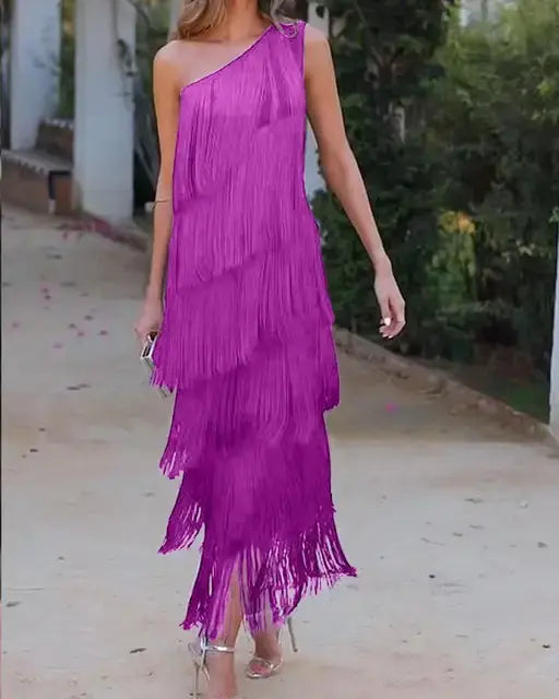 Robe Flecos Andaluz Femme | Design Asymétrique avec Mouvements Dynamiques