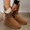 Botas de neve para mulher, sola grossa e forro polar, na moda e confortáveis