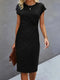 Vestido midi de cuello redondo Katrien para mujer | Elegante, ajustado y versátil para eventos