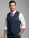 Chaleco de traje para hombre elegante corte clásico para atuendo formal y oficina