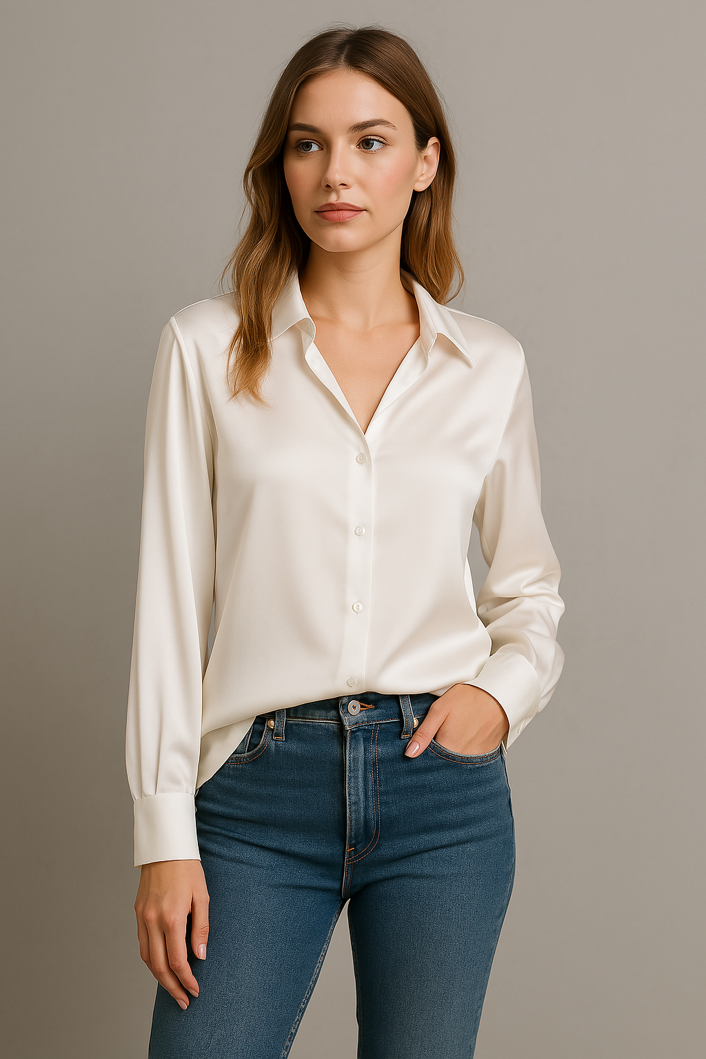 Fifine | Chemise en soie pour femme | Elégante, luxueuse & polyvalente