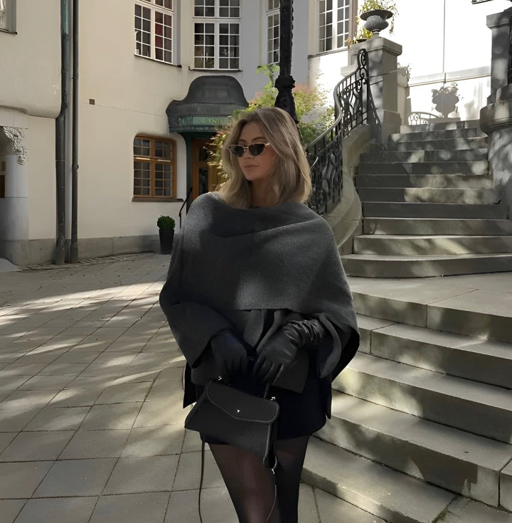 Elif | Manteau Cape Viral – Élégant & Confortable pour l'Automne 2025