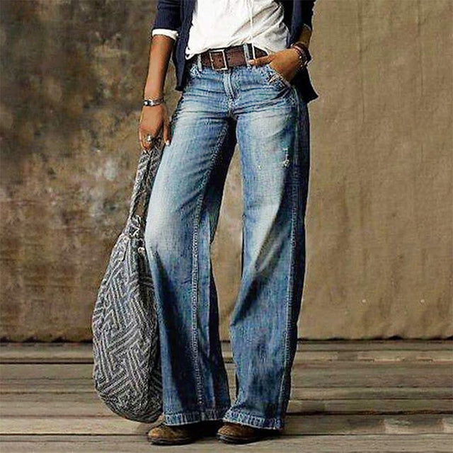 Pantalones vaqueros anchos Adele para mujer | Diseño moderno, comodidad excepcional