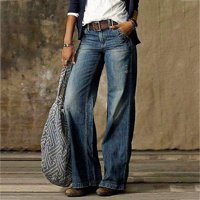 Pantalones vaqueros anchos Adele para mujer | Diseño moderno, comodidad excepcional