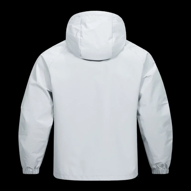 Anorak homme en tissu synthétique | Coupe ample avec capuche réglable
