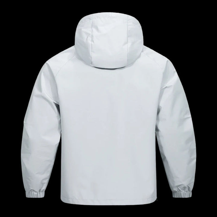 Anorak homme en tissu synthétique | Coupe ample avec capuche réglable