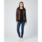 Giacca in similpelle da donna con cappuccio