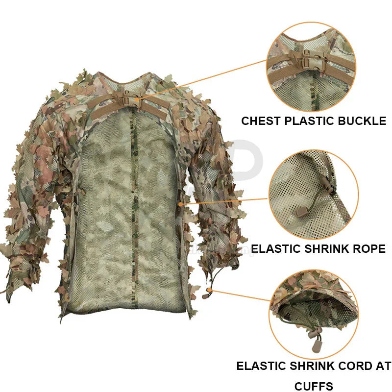 Combinaison de Camouflage SilentStalk | Chasse & Airsoft | Légère, Respirante et Réaliste
