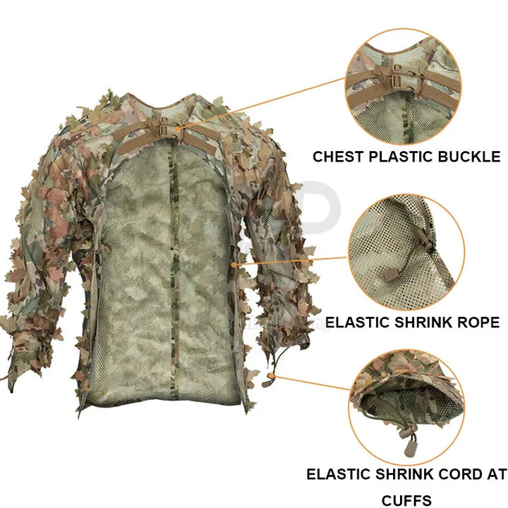 Combinaison de Camouflage SilentStalk | Chasse & Airsoft | Légère, Respirante et Réaliste