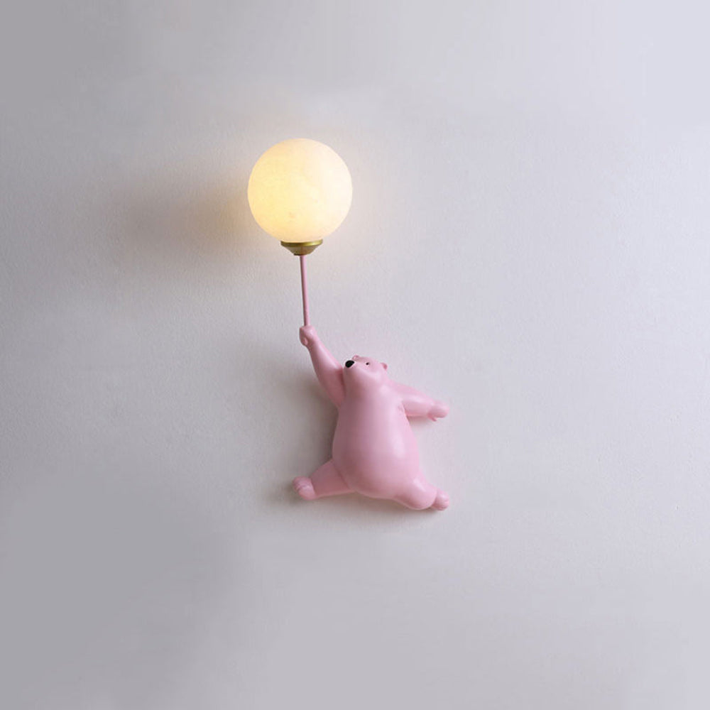 Veilleuse Murale Ours Ballon | Éclairage Doux et Sécurisé pour Chambre d’Enfant