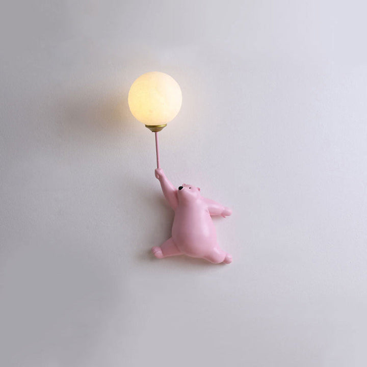 Veilleuse Murale Ours Ballon | Éclairage Doux et Sécurisé pour Chambre d’Enfant