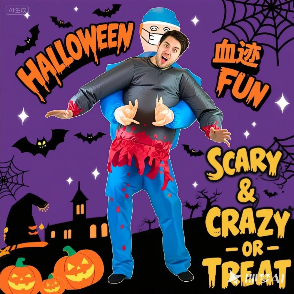 Costume de Chirurgien Gonflable SpookMorph | Déguisement Halloween Adulte Effrayant et Drôle