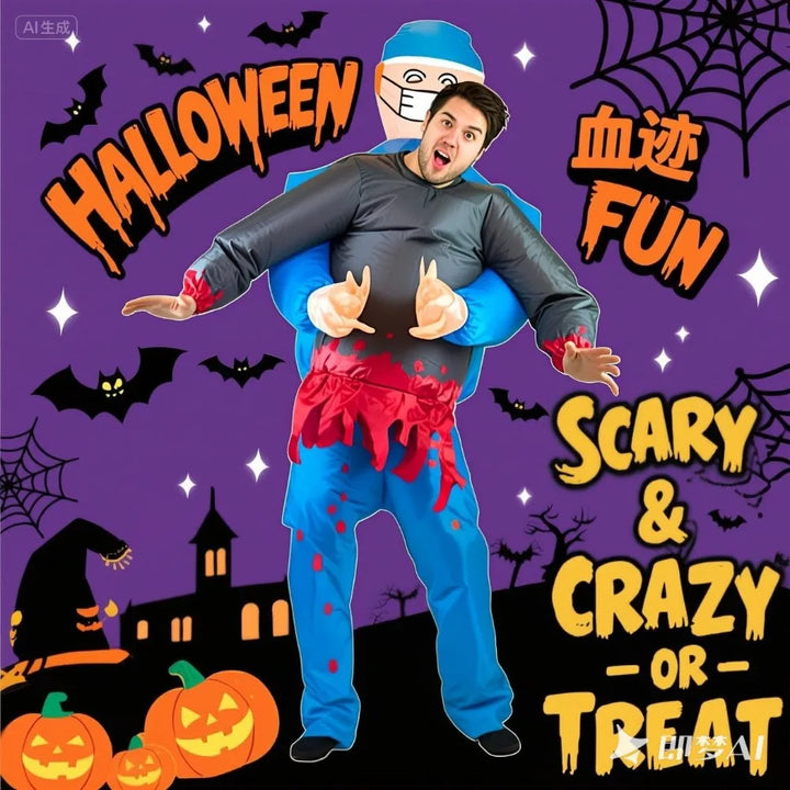 Costume de Chirurgien Gonflable SpookMorph | Déguisement Halloween Adulte Effrayant et Drôle