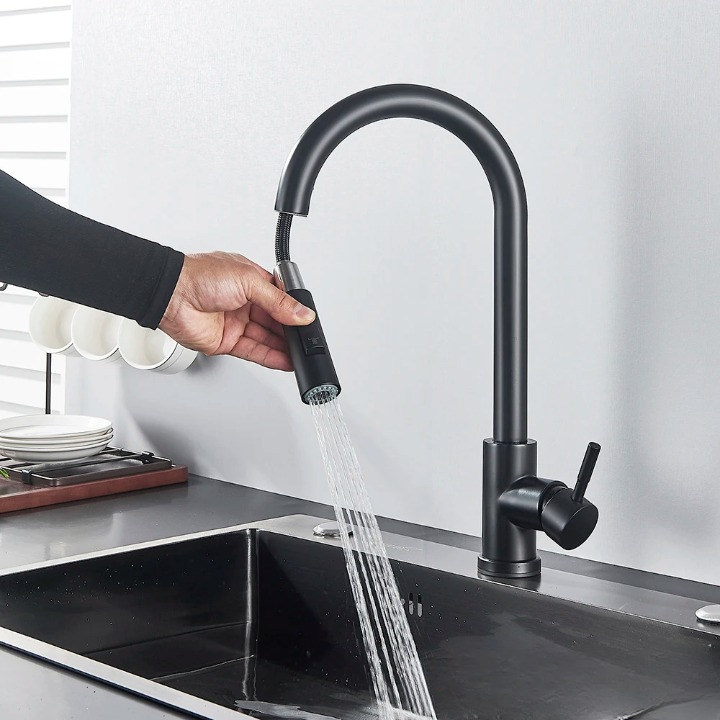 Torneira de Cozinha com Sensor Tátil | Design Moderno com Bico Extensível