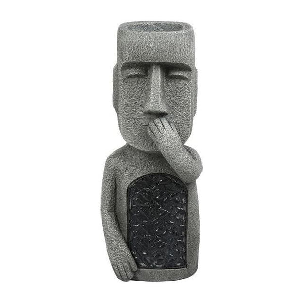 Pot de fleurs artistique GardenDecor – Éclairage solaire LED intégré, résistant aux intempéries