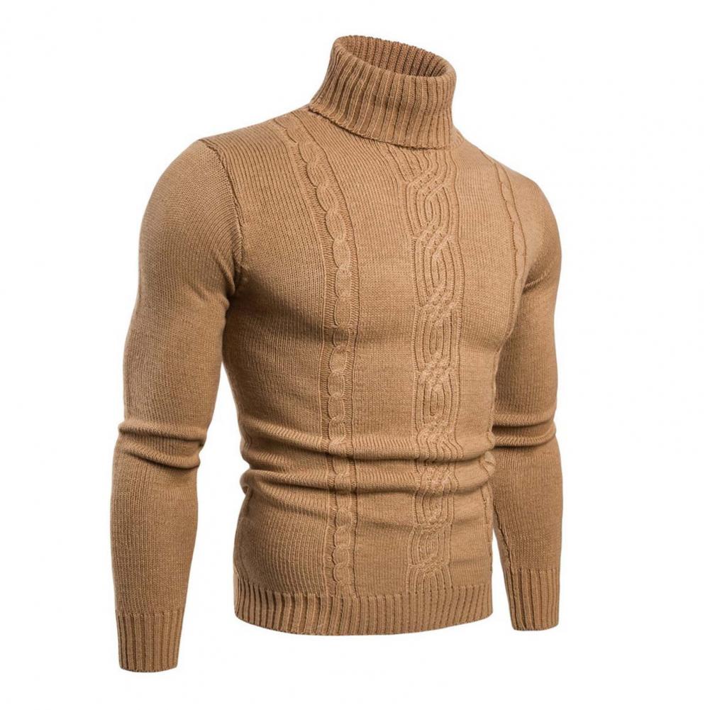 Maglione dolcevita in cotone da uomo Lucian con motivo a trecce | Calore casual ed eleganza