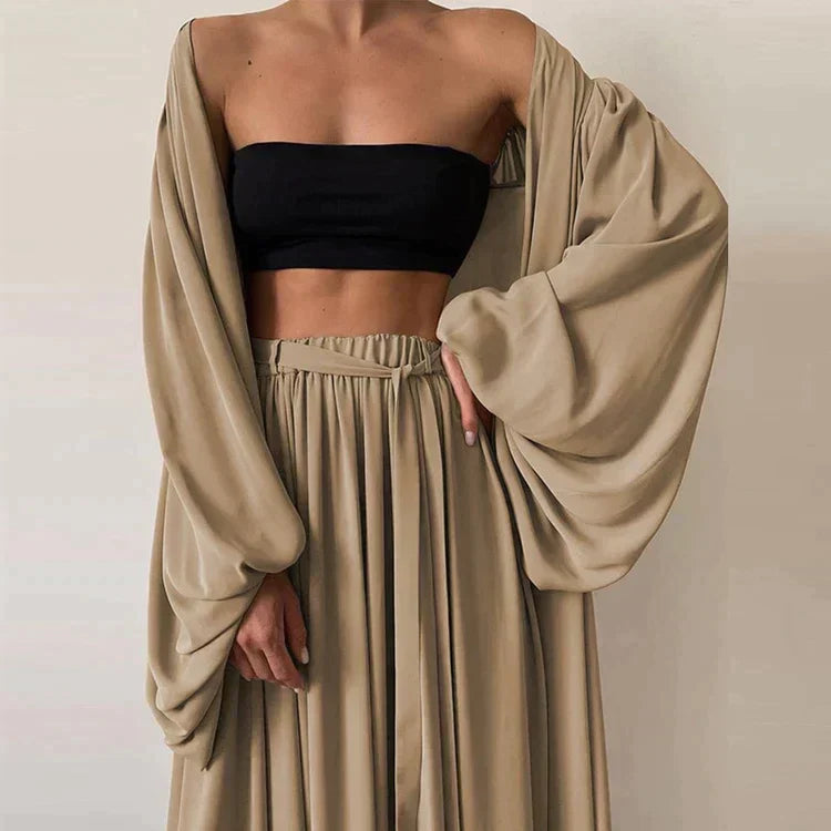 Leonie Ensemble 3 Pièces Été Femme | Blazer, Pantalon et Top Élégants