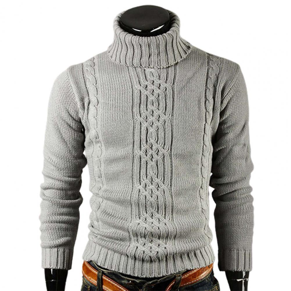 Maglione dolcevita in cotone da uomo Lucian con motivo a trecce | Calore casual ed eleganza