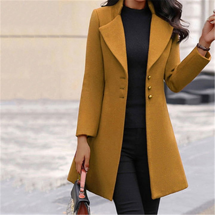 Manteau Élégant pour Femme | Grands Revers & Coupe Ajustée