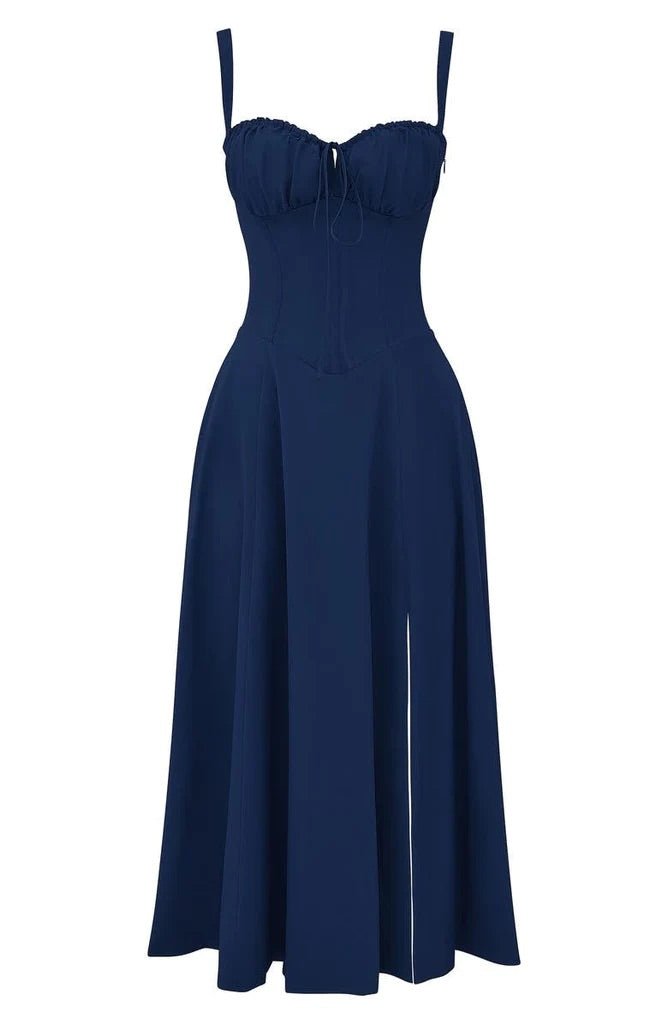 Abito lungo floreale da donna Flora con corsetto | Eleganza e fascino bohémien 