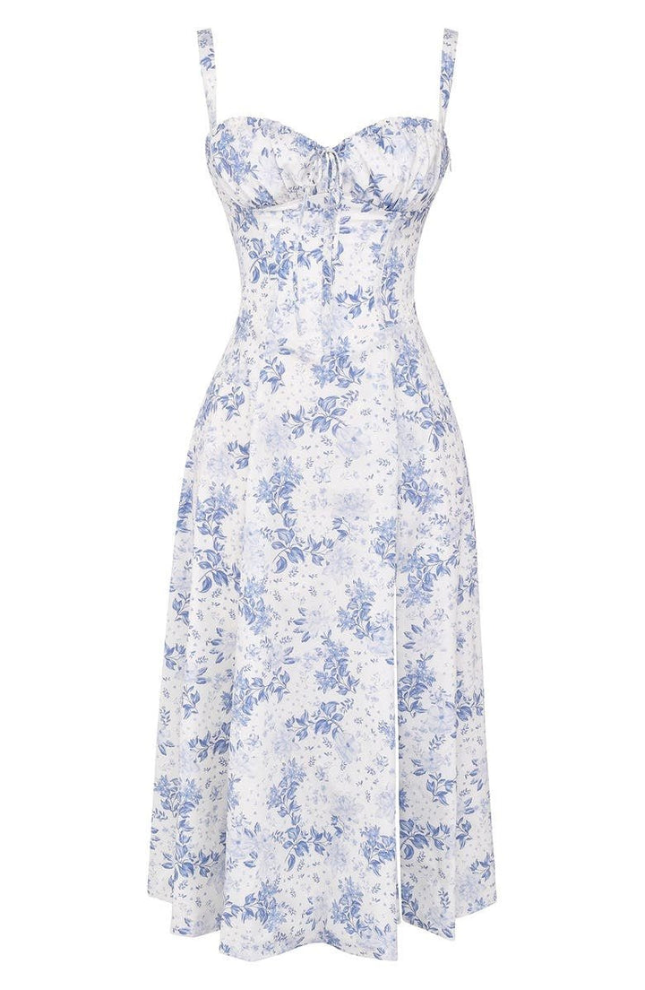Robe Florale avec Corset | Élégance Décontractée & Charme Estival