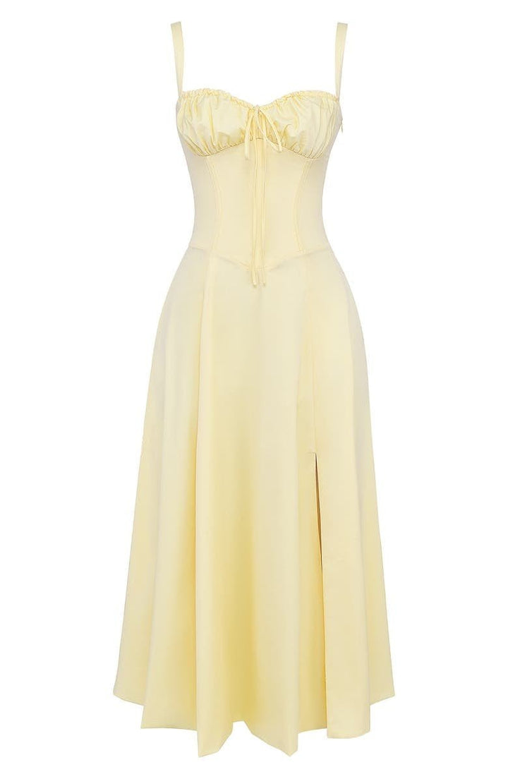 Abito lungo floreale da donna Flora con corsetto | Eleganza e fascino bohémien 
