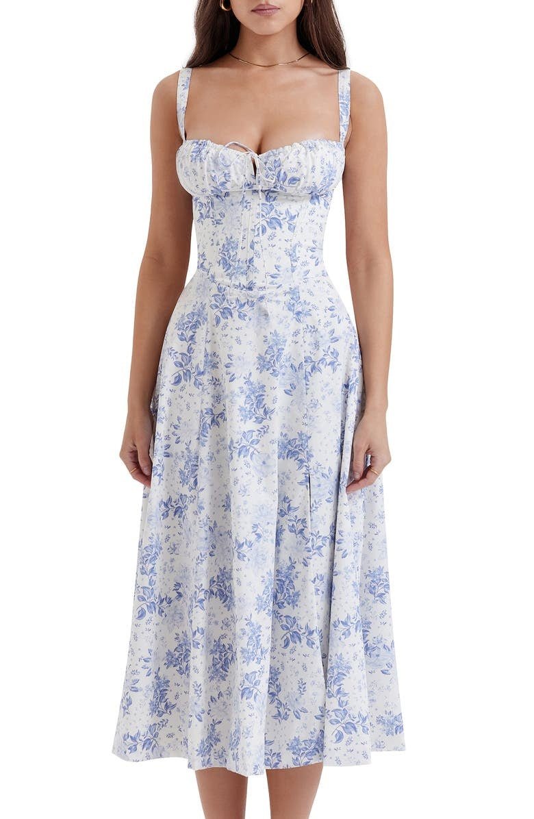 Robe Florale avec Corset | Élégance Décontractée & Charme Estival