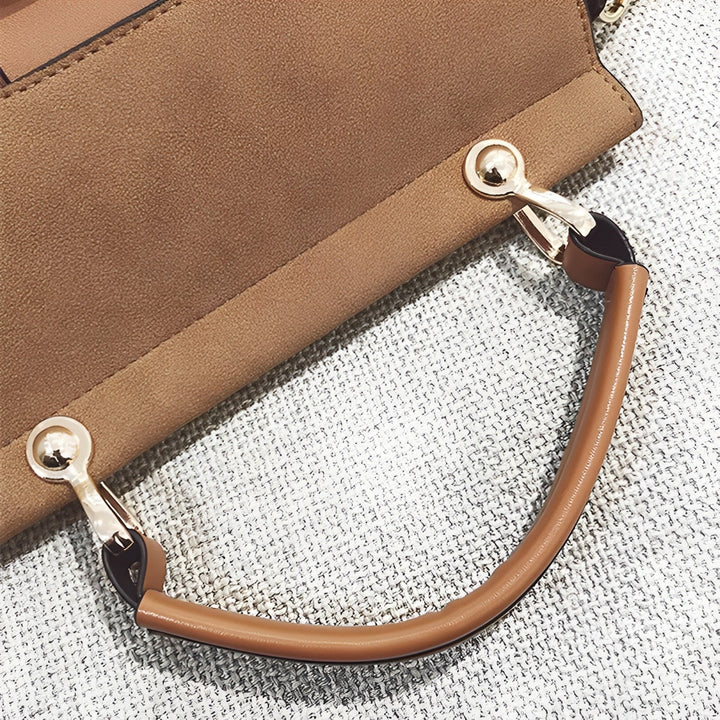 Sac à main élégant | Look bicolore | Boucle de déclaration