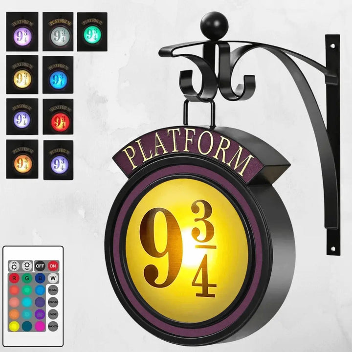 LumosWall Lampe Murale LED | Design Magique Inspiré Platform 9¾ & Télécommande