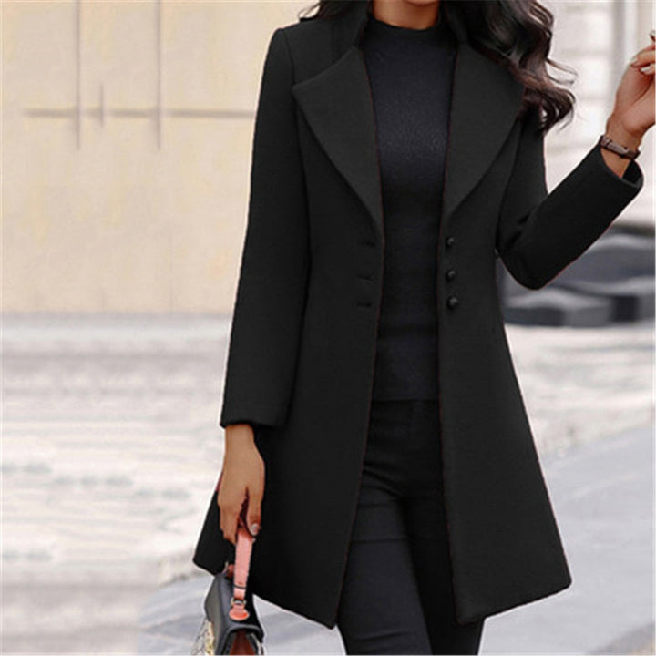 Manteau Élégant pour Femme | Grands Revers & Coupe Ajustée