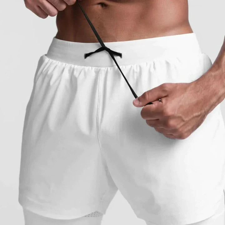 Noah Short de Sport Homme 2-en-1 | Respirant avec Poches et Ceinture Élastique