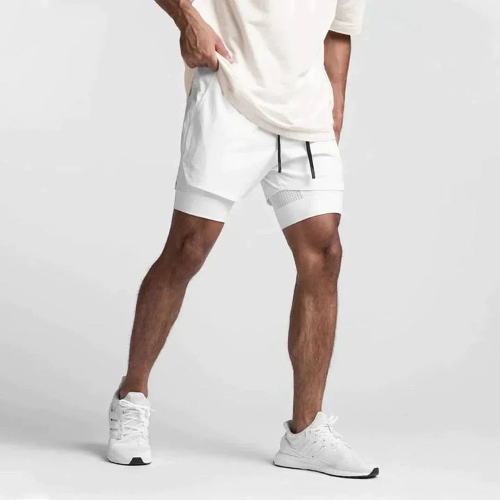 Noah Short de Sport Homme 2-en-1 | Respirant avec Poches et Ceinture Élastique